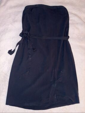GAP Strapless Black Tie-Waist Dress